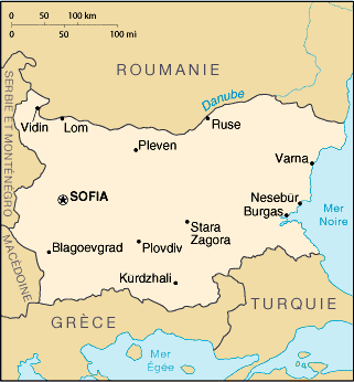 Carte de la Bulgarie