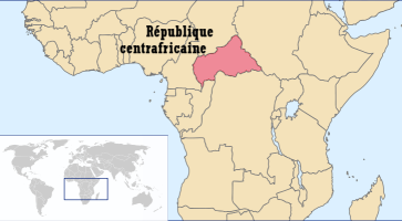 Localisation de la République centrafricaine