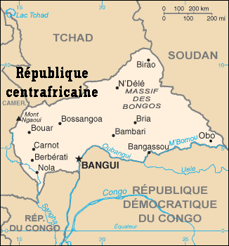 Carte de la République centrafricaine