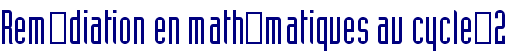 Remdiation en mathmatiques au cycle2