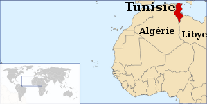 Localisation de la Tunisie
